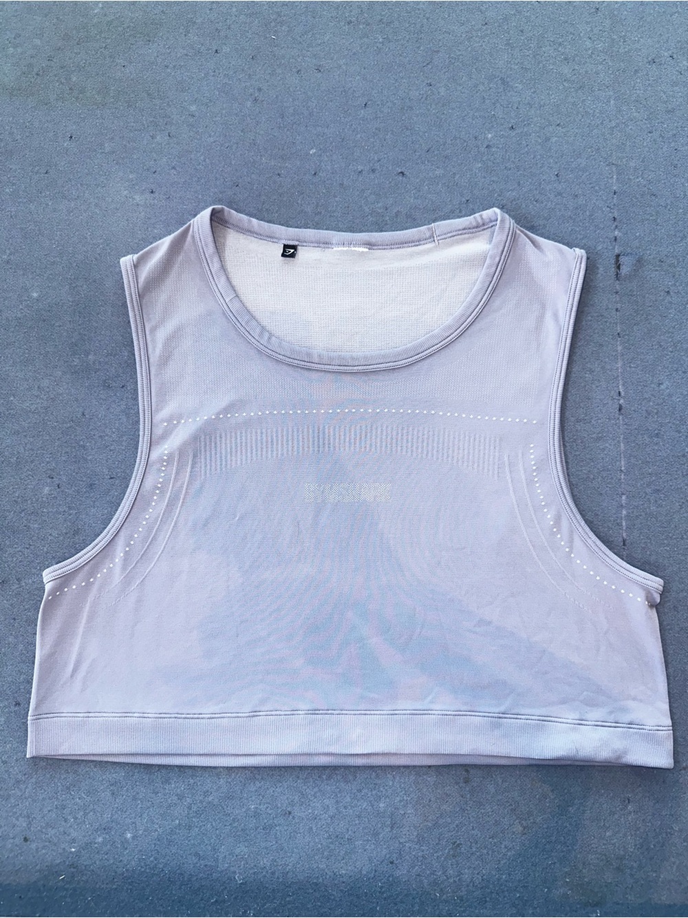 gymshark women’s cropped athletic tank (periwinkle)